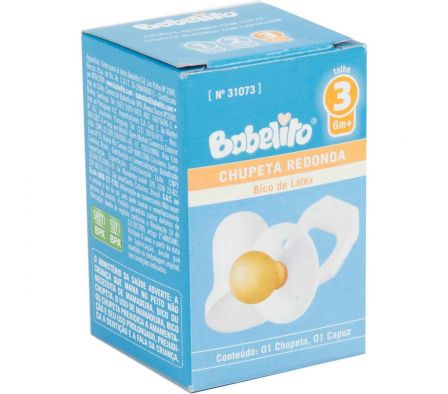 Babelito chupete red.n°3 c/tapa blanco cj1 unid.