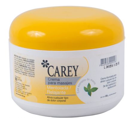 Carey crema para masaje mentolado fr.500