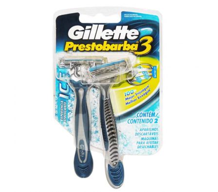 Gillette prestobarba 3 ice maquina cj2 unid.