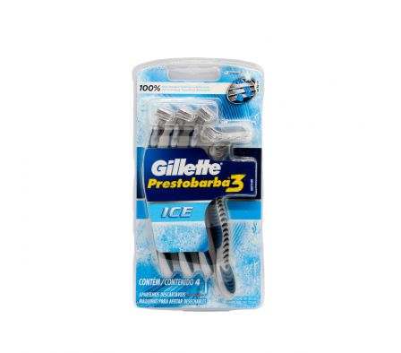 Gillette prestobarba 3 ice maquina de afeita blister4 unid.