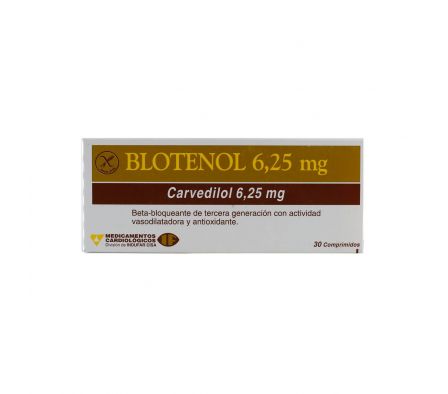 BLOTENOL 6,25 MG. CJ X 30 COMPRIMIDOS
