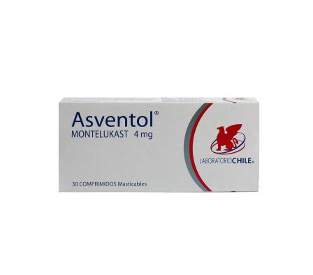 ASVENTOL 4 MG. CJ X 30 COMP. MASTIC.