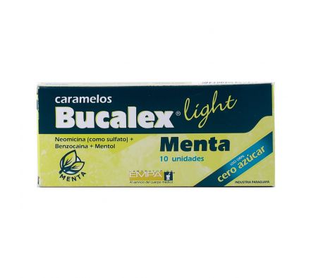 BUCALEX LIGHT MENTA CJ X 10 CARAMELOS
