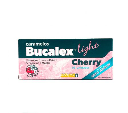 BUCALEX LIGHT CHERRY CJ X 10 CARAMELOS