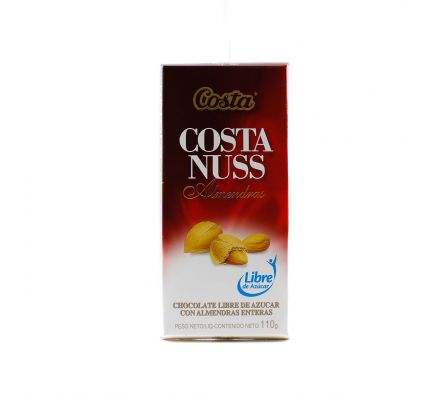 COSTA CHOCOLATE NUSS ALMENDRAS S/ZUCAR 16PQ/110GR PAQUETE