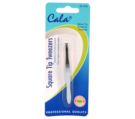 Cala pinza de cejas cuadrada unid.