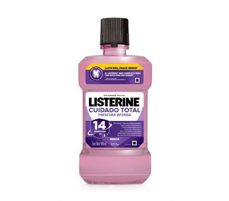 Listerine enjuage bucal cuidado total fr.500 ml.
