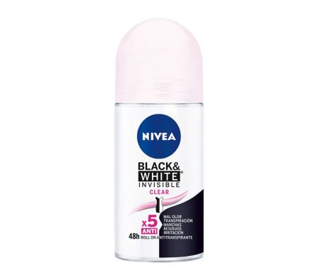 Nivea deo roll-on invisible b&w clear no/mancha fr50ml