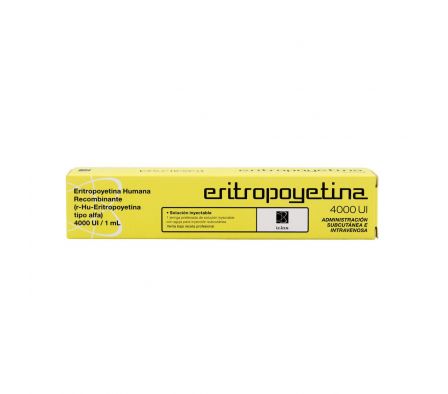 ERITROPOYETINA 4000 UI  JER. PRELL. 1 ML CJ X 1 DOSIS