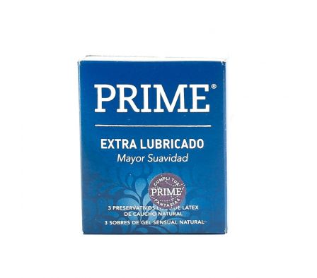 PRIME EXTRA LUBRICADO PRESERV. CJ X 3 UNID.