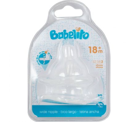 Babelito tetina de boca ancha n°3 blister2 unid.