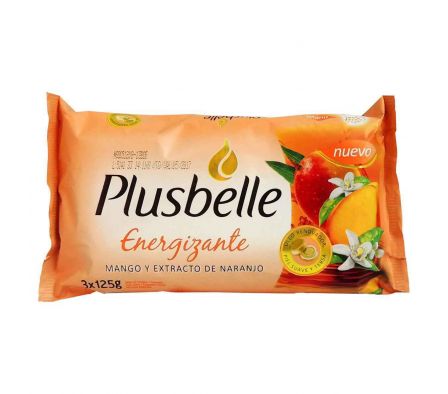 Plusbelle jabon energizante 125gr pack3 unid.