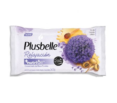 Plusbelle jabon relajante 125gr pack3 unid.