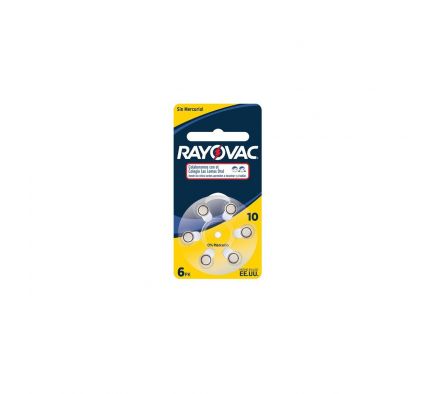RAYOVAC PILA P/ AUDIFONO L106 LAZM BLISTER X 6 UNID.