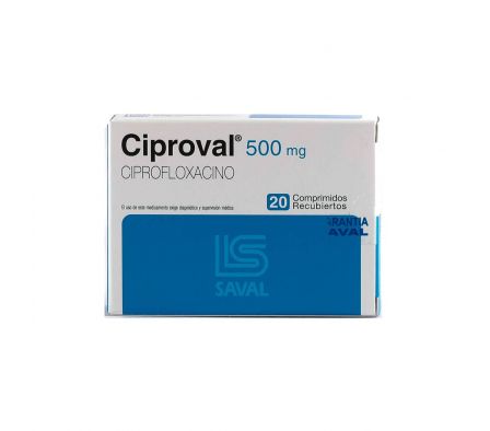 CIPROVAL 500 MG. CJ X 20 COMP. REC.