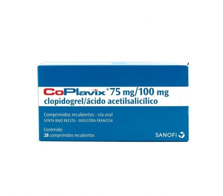 COPLAVIX 75/100 MG. CJ X 28 COMP. REC.