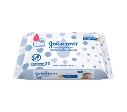 JOHNSON TOALLAS HUMEDAS LIBRE DE GERMENES X 25UN/RN