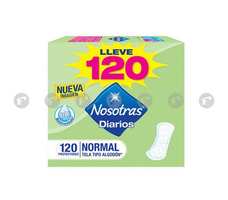 Nosotras protector diario natural paq.120 unid.