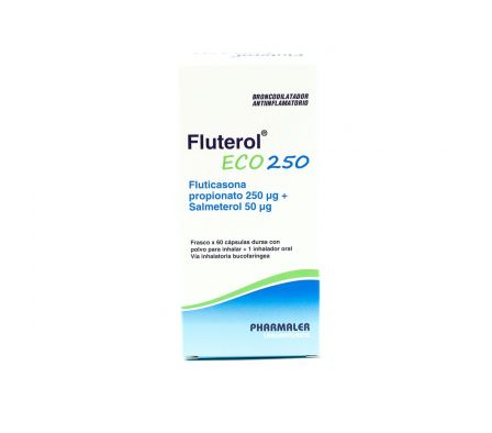 FLUTEROL ECO 250 MG. PVO.INHAL. ORAL FR. X 60 CÁPS.