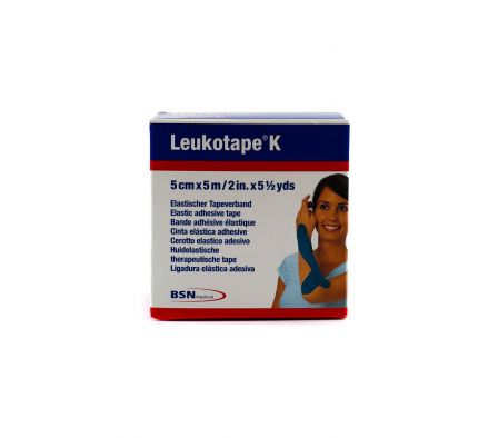 LEUKOTAPE K COLOR AZUL 5 CM CJ X 5 MTS