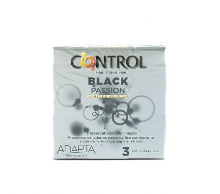 CONTROL ADAPTA BLACK CONDOMS CJ X 3 UNID../.