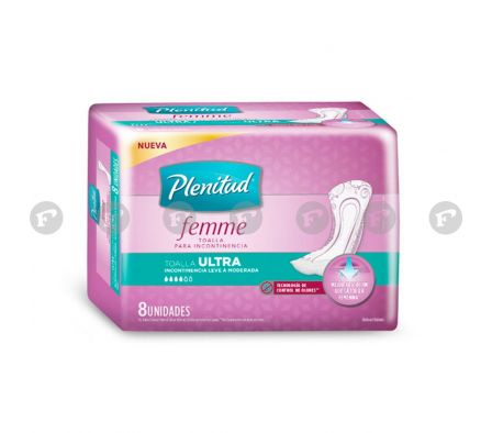 Plenitud femme toallas hig ultra sin alas paq.8 unid.