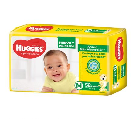 Huggies classic pañal hiper mediano paq x 52 unidades