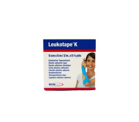 LEUKOTAPE K COLOR CELESTE 5 CM CJ X 5 MTS
