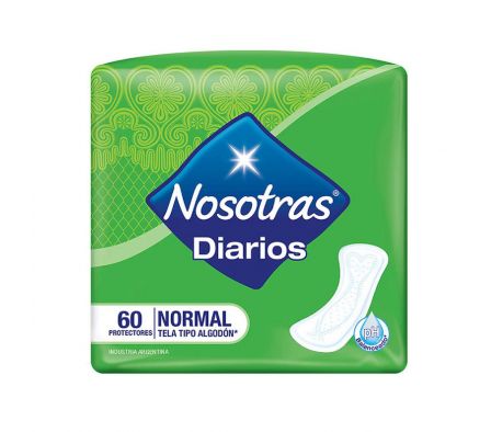 Nosotras protector diario normal paq.60 unid.