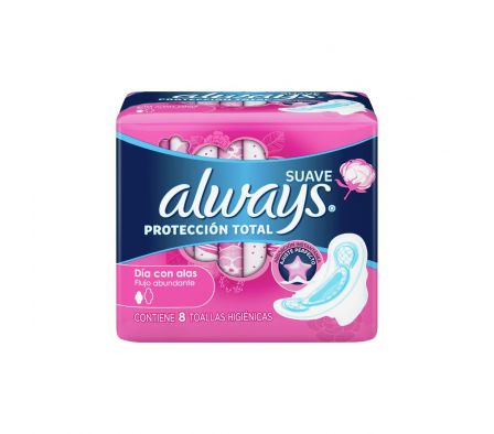 Always suave maxi proteccion con alas x 8 un.