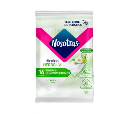Nosotras toallitas humedas higiene intima paq.16 unid.