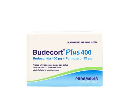 BUDECORT PLUS 400 INHAL. ORAL CJ X 60 CÁPS.