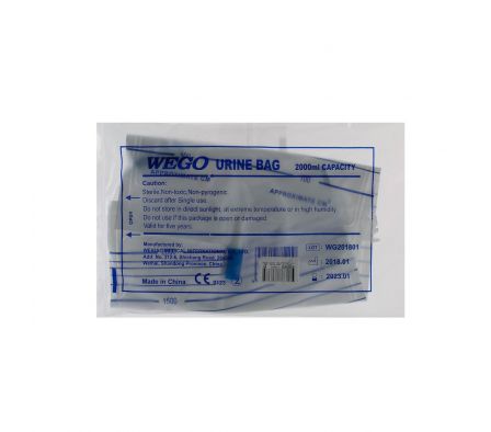 BOLSA COLECT. DE ORINA C/ VALV. REF. AA196 UNID. X 2000 CC