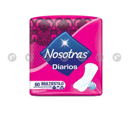 Nosotras protector diario multiestilo paq.60 unid.