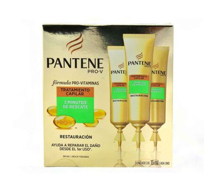PANTENE 3 MIN DE RESCATE TRAT 15 ML CJ X 3 AMPOLLAS