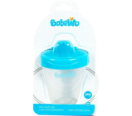 Babelito vaso antiderrame celeste unid.240 ml.