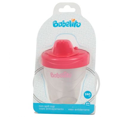 Babelito vaso antiderrame rosa unid.240 ml.