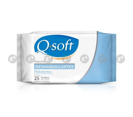 Q Soft toallitas desmaquillantes hidratantes paq.25 unid.