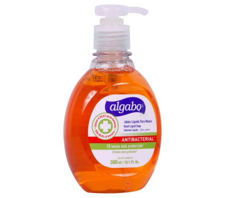 Algabo jabon liquido antibacterial fr.140 ml.