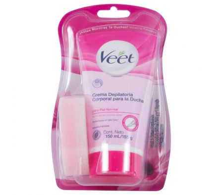 Veet crema depiladora bajo la ducha piel normal fr.150 ml./.