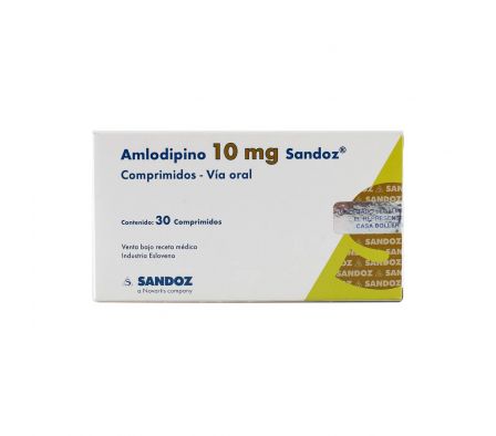 AMLODIPINO 10 MG. SANDOZ CJ X 30 COMP.