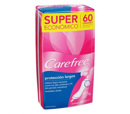Care Free protector diario largos con perfume paq.60 unid./.