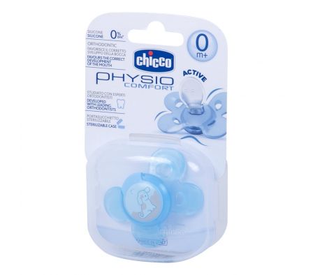 Chicco chupete comfort azul de silicona 0m+ cj1 unid.