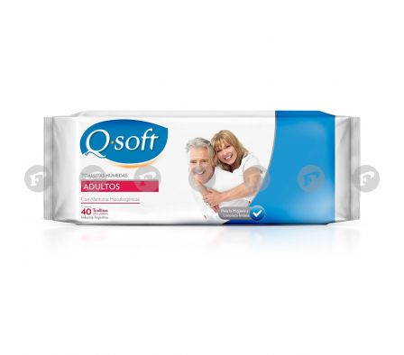 Q soft toallitas para adultos de 40 unidades