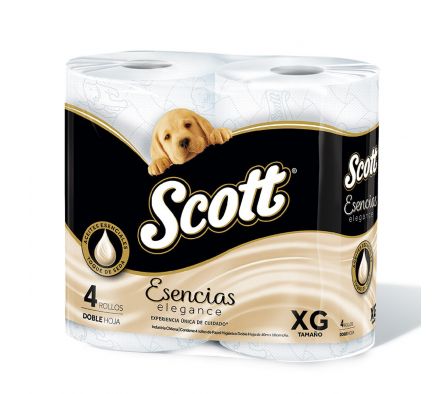 Scott papel higienico plus mega doble h 50mt paq.4 unid.