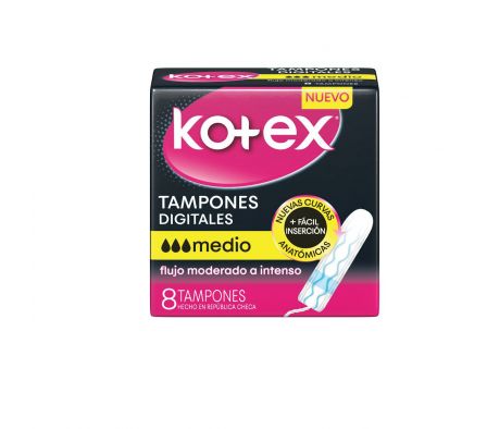 Kotex evolution tampones medio cj. 8 unidades