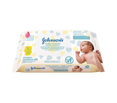 Johnsons toallas humedas recien nacido paq.48 unid