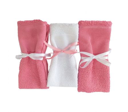 Zm set de toallitas rosado x 3 ./.