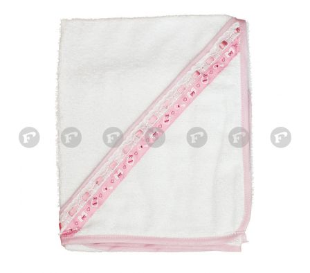 Zm toallita con capucha rosado ./.