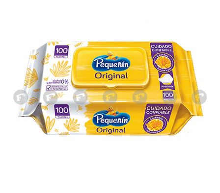 Pequeñin toalla humeda original paq.100 unid.